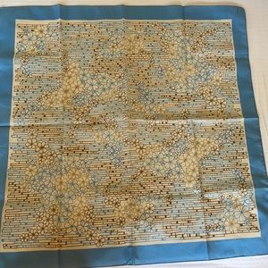 Italian made retro scarf with tropical pattern